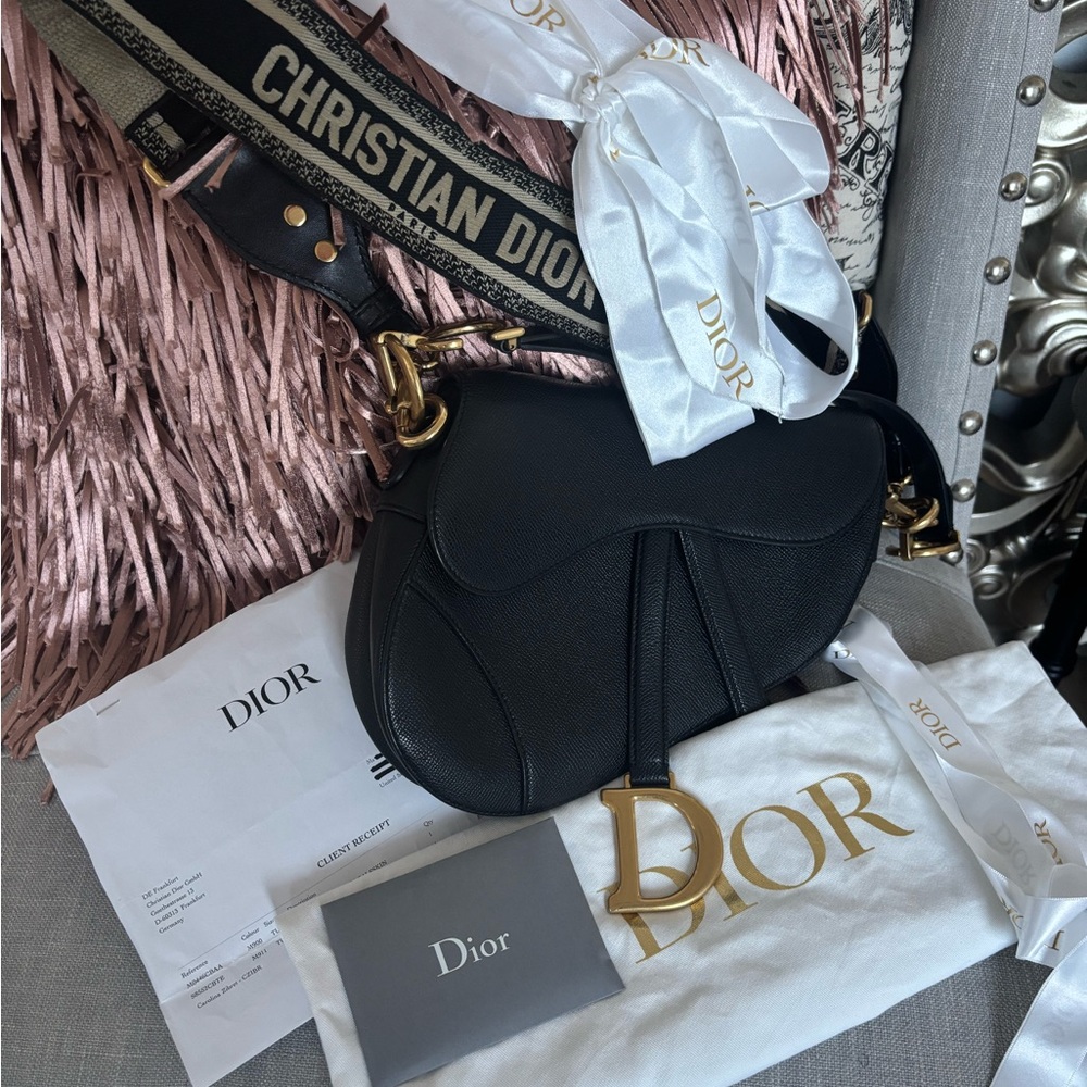 Dior Black Crossbody Saddle Bag
